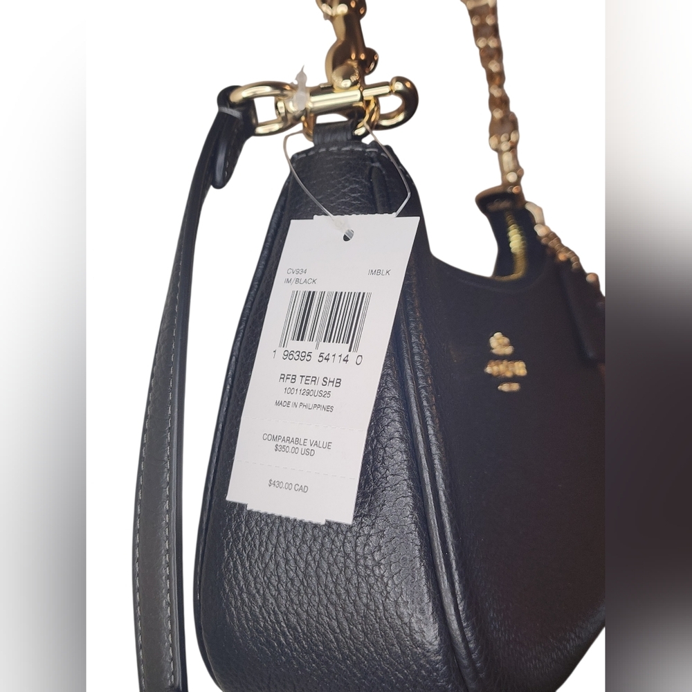 COACH Teri Shoulder Bag, black/gold - Picture 5 of 9